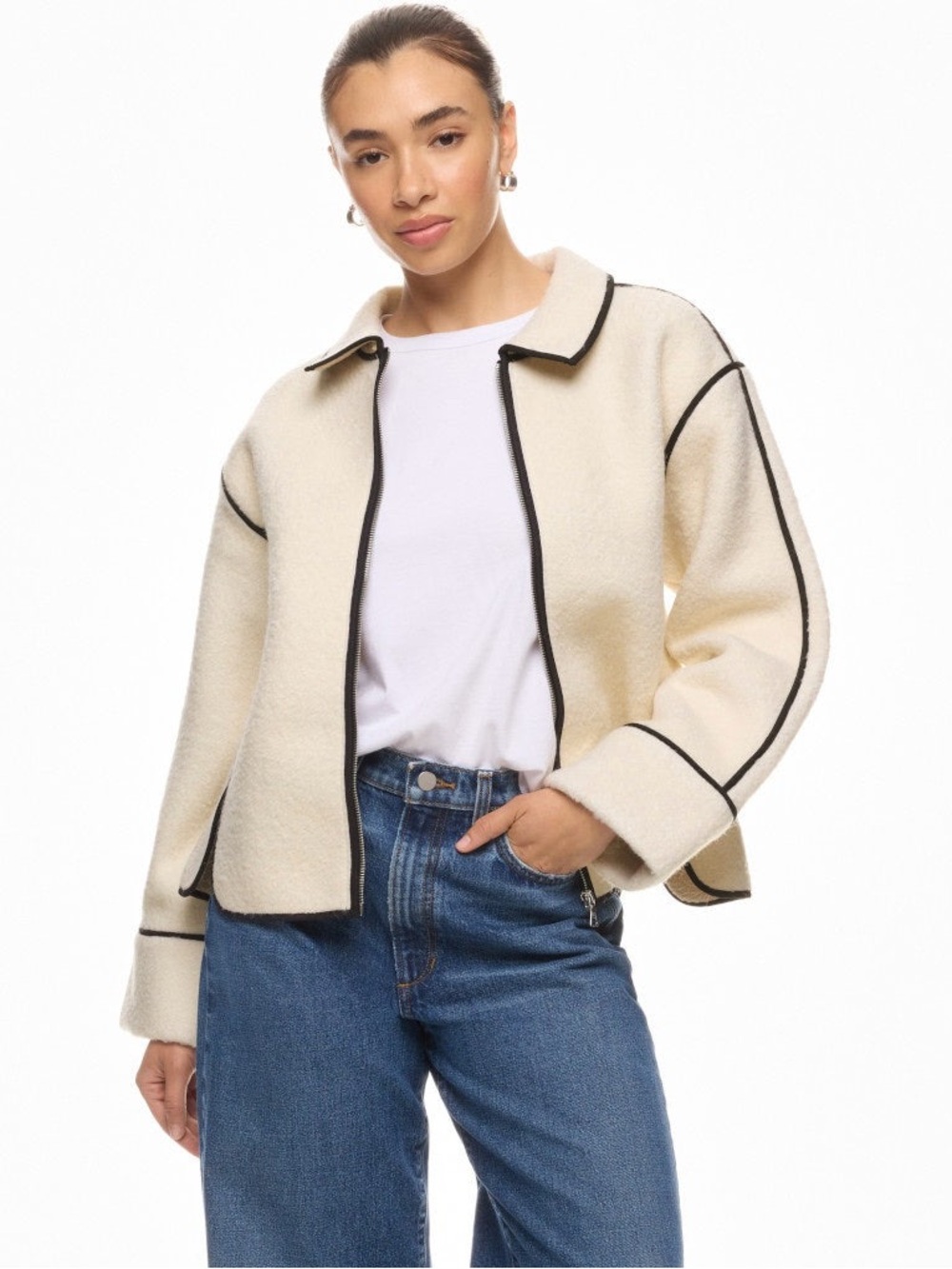 Madison Contrast-Trim Jacket by Modern Citizen